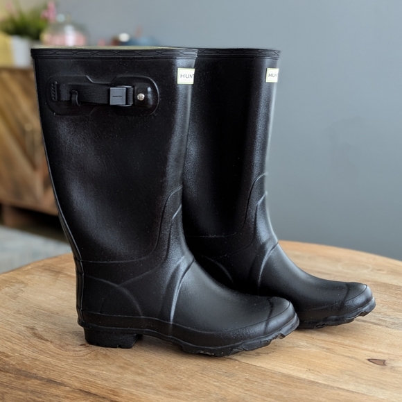 Hunter Field Huntress Rubber Boots, Wider Calf, Size 10 - Picture 5 of 14